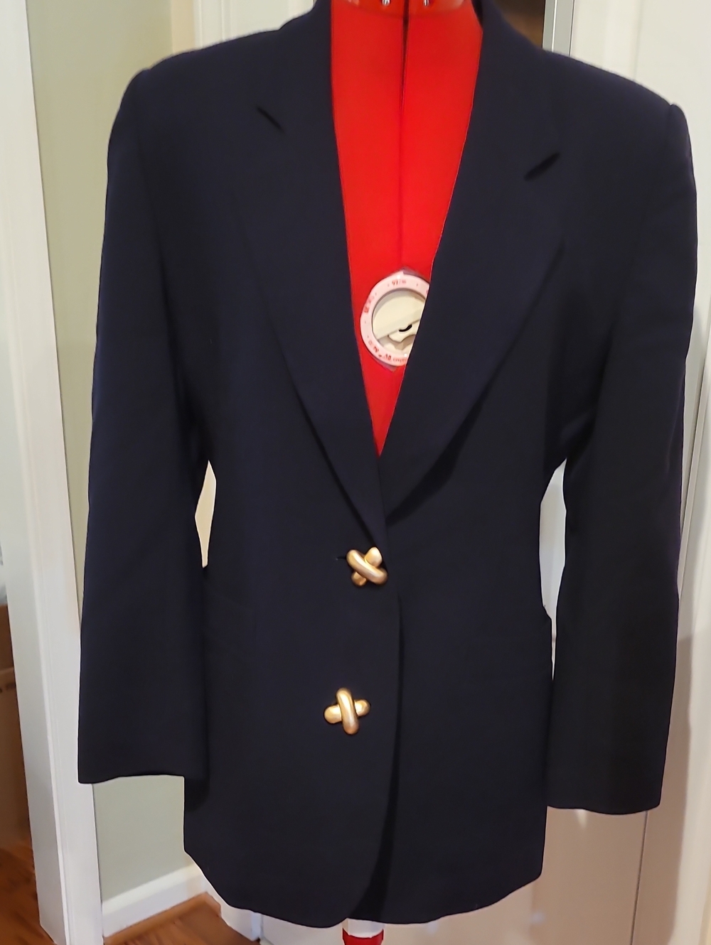 Valerie Stevens Navy Blazer with Gold Buttons